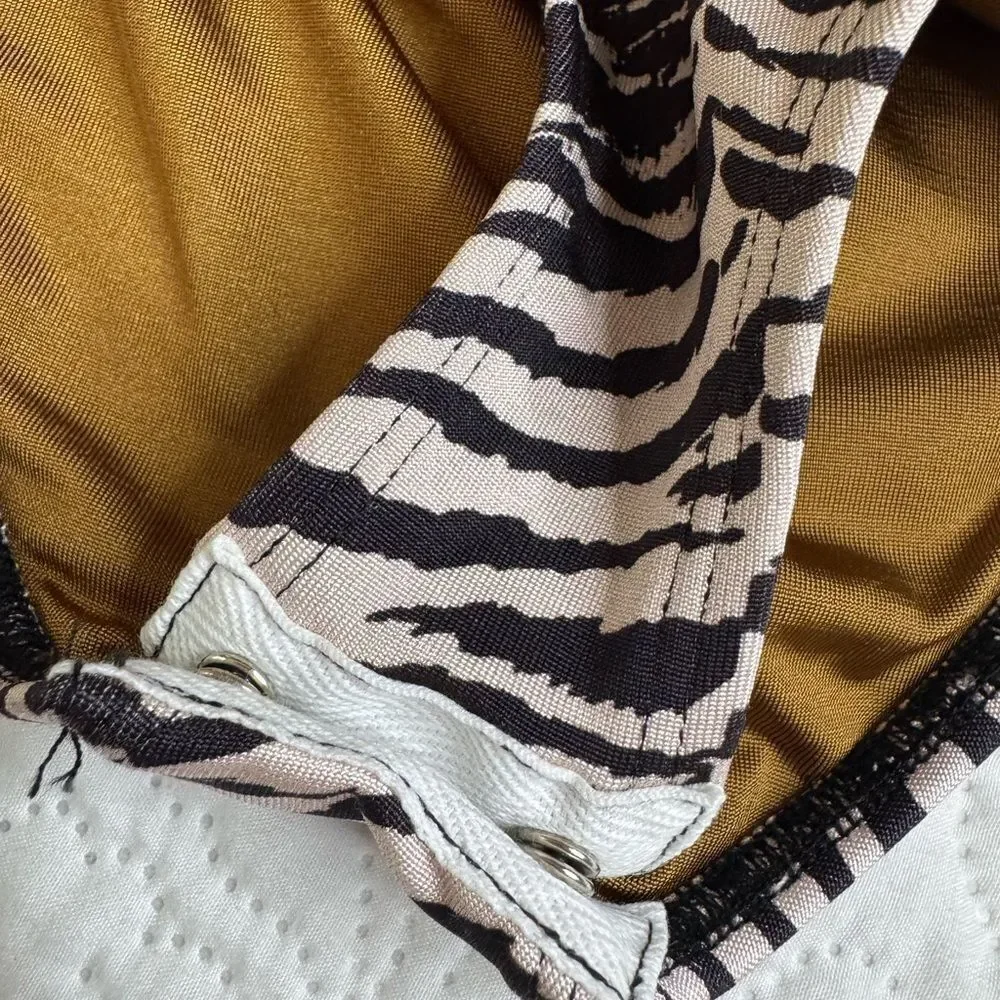 NWT Wet Swimwear Zebra Print Ruffle Swimsuit